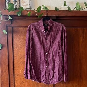 Stylish Maroon Button-Down Shirt for Men